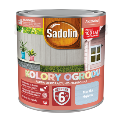 Farba dekoracyjno-ochronna Kolory Ogrodu Morska Mgiełka 2,5 l Sadolin