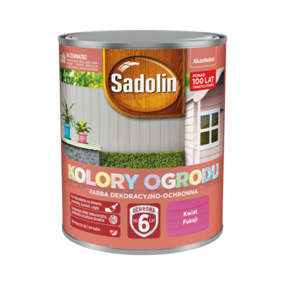 Farba dekoracyjno-ochronna Kolory Ogrodu Kwiat Fuksji 0,7 l Sadolin