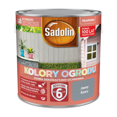 Farba dekoracyjno-ochronna Kolory Ogrodu Jasny Szary 2,5 l Sadolin