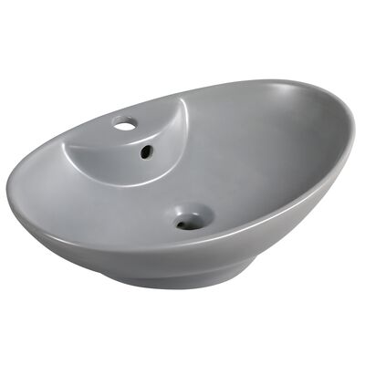 Umywalka nablatowa szary półmat KR-139 GR