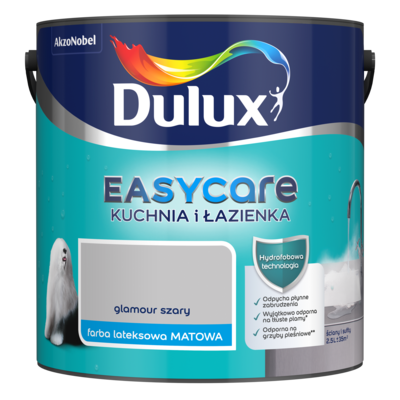 Farba Dulux EasyCare Kuchnia i Łazienka Glamour Szary 2,5 l