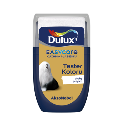 Farba Dulux EasyCare Kuchnia i Łazienka tester – złoty pieprz