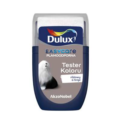 Farba lateksowa Dulux EasyCare tester – różowy a brąz