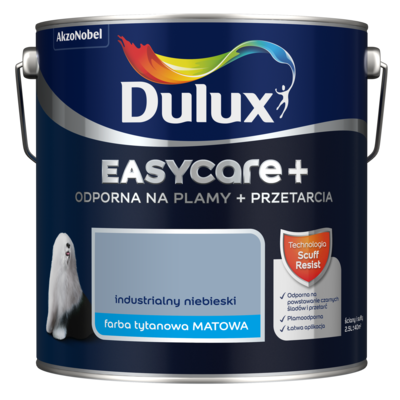 Farba tytanowa Dulux EasyCare+ Plamy+Przetarcia Industrialny Niebieski 2,5 l