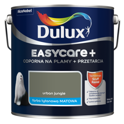 Farba tytanowa Dulux EasyCare+ Plamy+Przetarcia Urban Jungle 2,5 l
