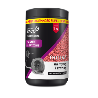 Ziarno na myszy i szczury słoik 1 kg Vaco Professional