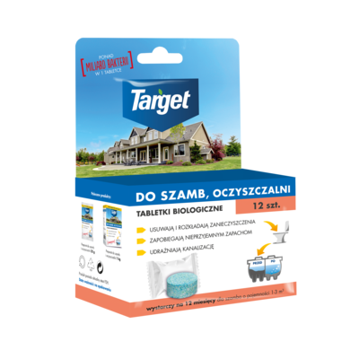 Tabletki biologiczne do szamb i oczyszczalni 12 sztuk Target