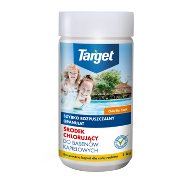 Preparat CHLORTIX SZOK zwalcza bakterie i dezynfekuje wodę basenową 1 kg