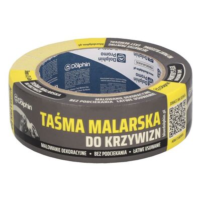 Taśma malarska do krzywizn 36 mm x 30 yd Blue Dolphin