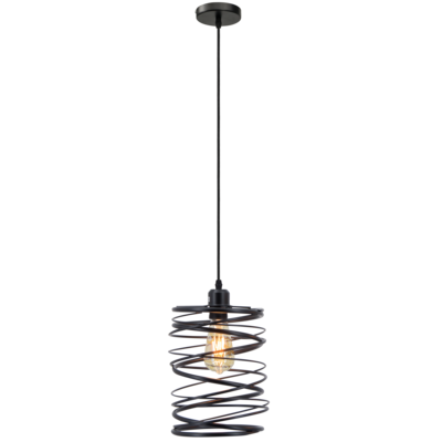 Lampa wisząca 1-płomienna E27 czarna 6801/1