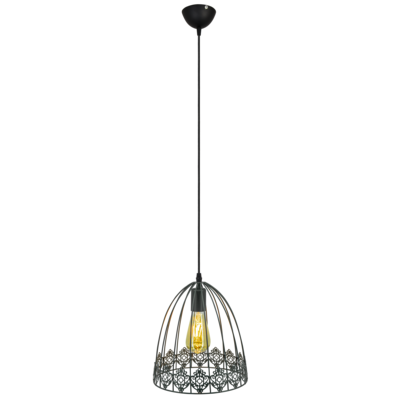 Lampa wisząca 1-płomienna E27 czarna 6802/1