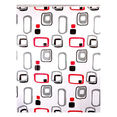 Zasłonka prysznicowa 180 x 180 cm PEVA różnokolorowe kwadraty AWD Interior