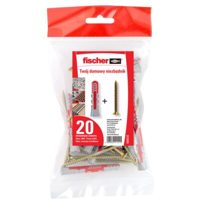 Kołek DUOPOWER 6x50 z wkrętem 20 szt.