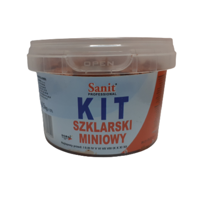 Kit szklarski miniowy 0,50 kg czerwony SANIT