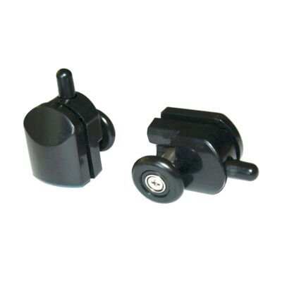 Rolki do kabin dolne Z7 BLACK, czarne Kerra