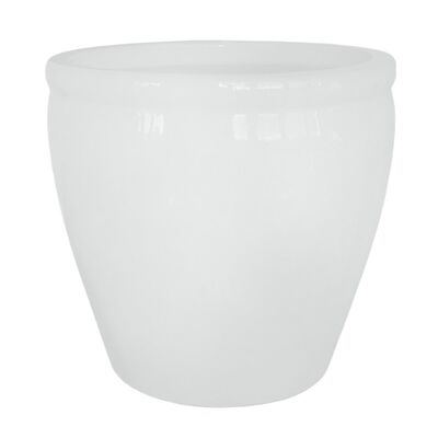 Donica szkliwo 24,5 x 26 mrozoodporna biała CERMAX