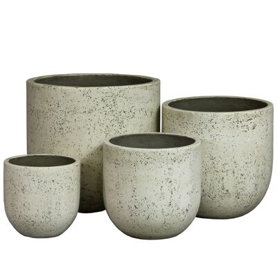 Donica okrągła lekki cement 52 x 48 biała  CERMAX