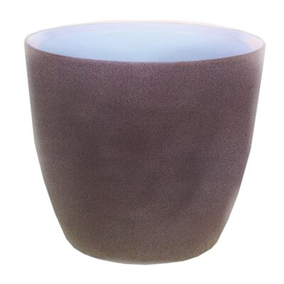 Osłonka ceramiczna 15 cm brąz struktura CERMAX