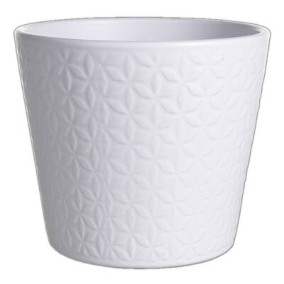 Osłonka ceramiczna 14 cm biała mat CERMAX
