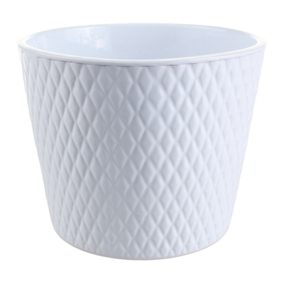 Osłonka ceramiczna harlekin 15 cm biała CERMAX