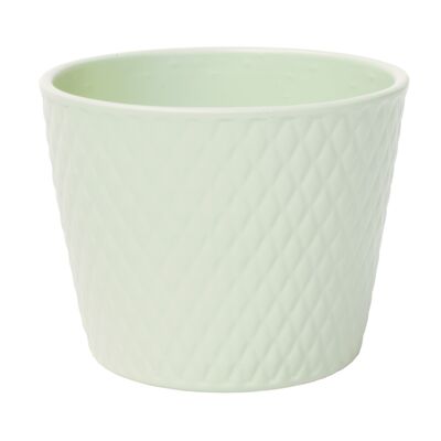Osłonka ceramiczna harlekin 15 cm pistacja mat CERMAX