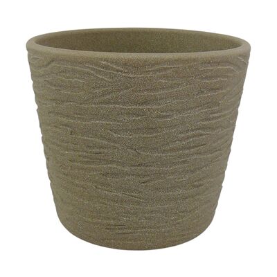 Osłonka ceramiczna 15 cm brąz struktura CERMAX