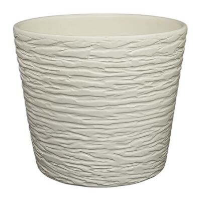 Osłonka ceramiczna 17 cm krem mat CERMAX