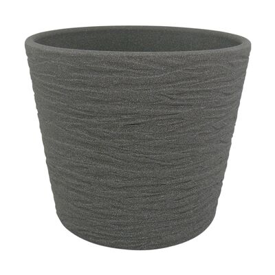 Osłonka ceramiczna 19 cm ciemny grafit struktura CERMAX