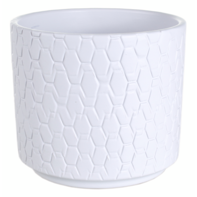 Osłonka cylinder ceramiczna 14 cm biała mat CERMAX
