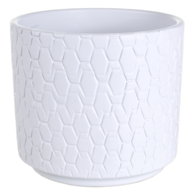 Osłonka cylinder ceramiczna 14 cm biała mat CERMAX