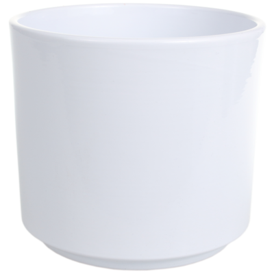 Osłonka cylinder ceramiczna 10 cm biała mat CERMAX