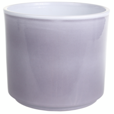 Osłonka cylinder ceramiczna 10 cm szary lazur CERMAX