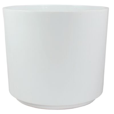 Osłonka cylinder ceramiczna 7 cm biała CERMAX