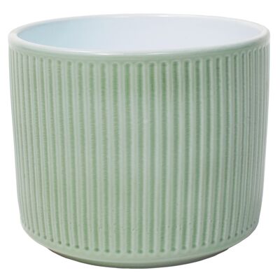 Osłonka ceramiczna cylinder 14 cm zielony lazur