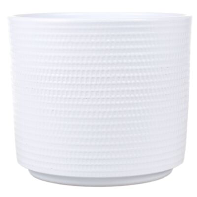 Osłonka cylinder calla ceramiczna 14 cm biała mat CERMAX