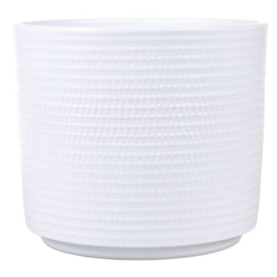 Osłonka ceramiczna cylinder calla 14 cm biała Cermax