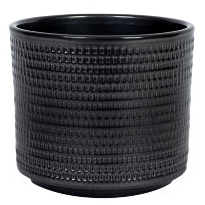Osłonka cylinder calla ceramiczna 14 cm stare srebro CERMAX