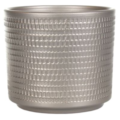 Osłonka cylinder calla ceramiczna 14 cm szampan CERMAX