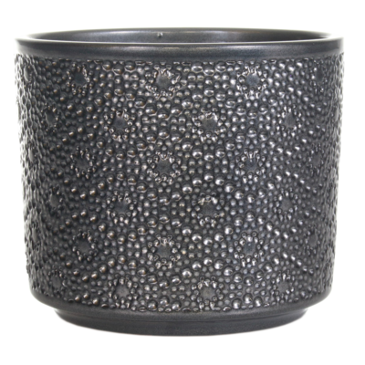 Osłonka cylinder flora ceramiczna 12 cm stare srebro CERMAX