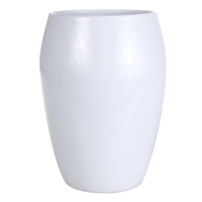 Osłonka wazon ceramiczna 20 cm biała CERMAX
