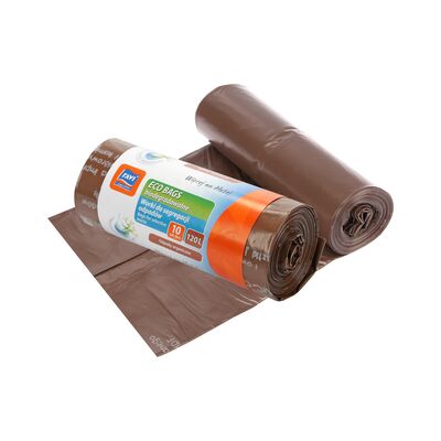 Worki na śmieci Eco Bags 120 l, 10 szt. brązowe biodegradowalne