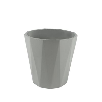 Osłonka ceramiczna flores szara 13,4 x 13,7 cm