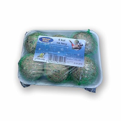 Zestaw kul dla sikorek 6 szt. w folii-600g