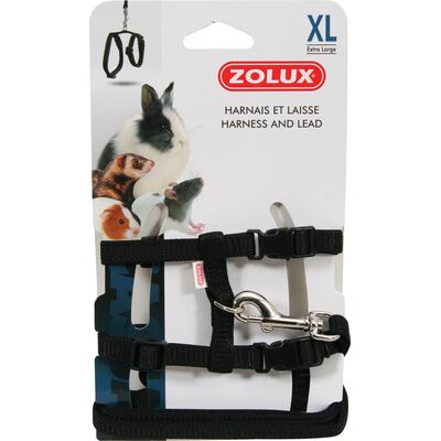 Szelki i smycz dla królika XL czarny ZOLUX