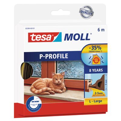 Uszczelka gumowa PROFIL-P brązowa 6 m x 9 mm tesa
