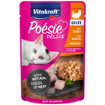 Karma dla kotów Poesie Delice Gelee indyk 85g VITAKRAFT