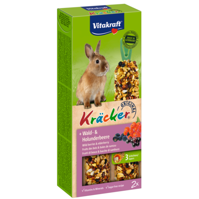 Kolba dla królika Kracker 2 sztuki owoce leśne/czarny bez Vitakraft