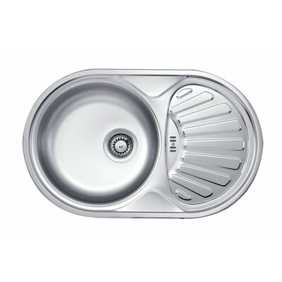 Zlewozmywak stalowy Twist dekor 77 x 48 cm Deante
