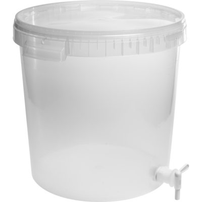 Pojemnik fermentacyjny przezroczysty 30 l z kranem z pokrywką