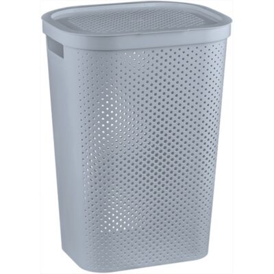Kosz na bieliznę Infinity Jasny szary 60L